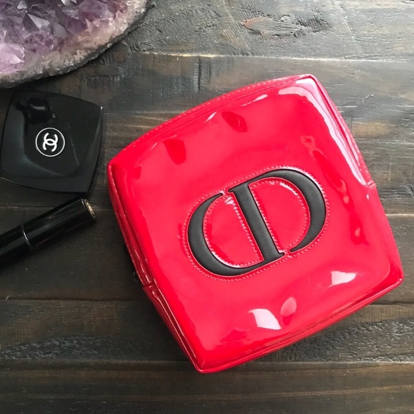 Dior Handbags - Dior | Red Patent Leather Clutch or Makeup Bag
